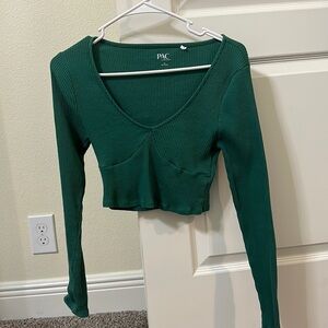 Long sleeve crop top